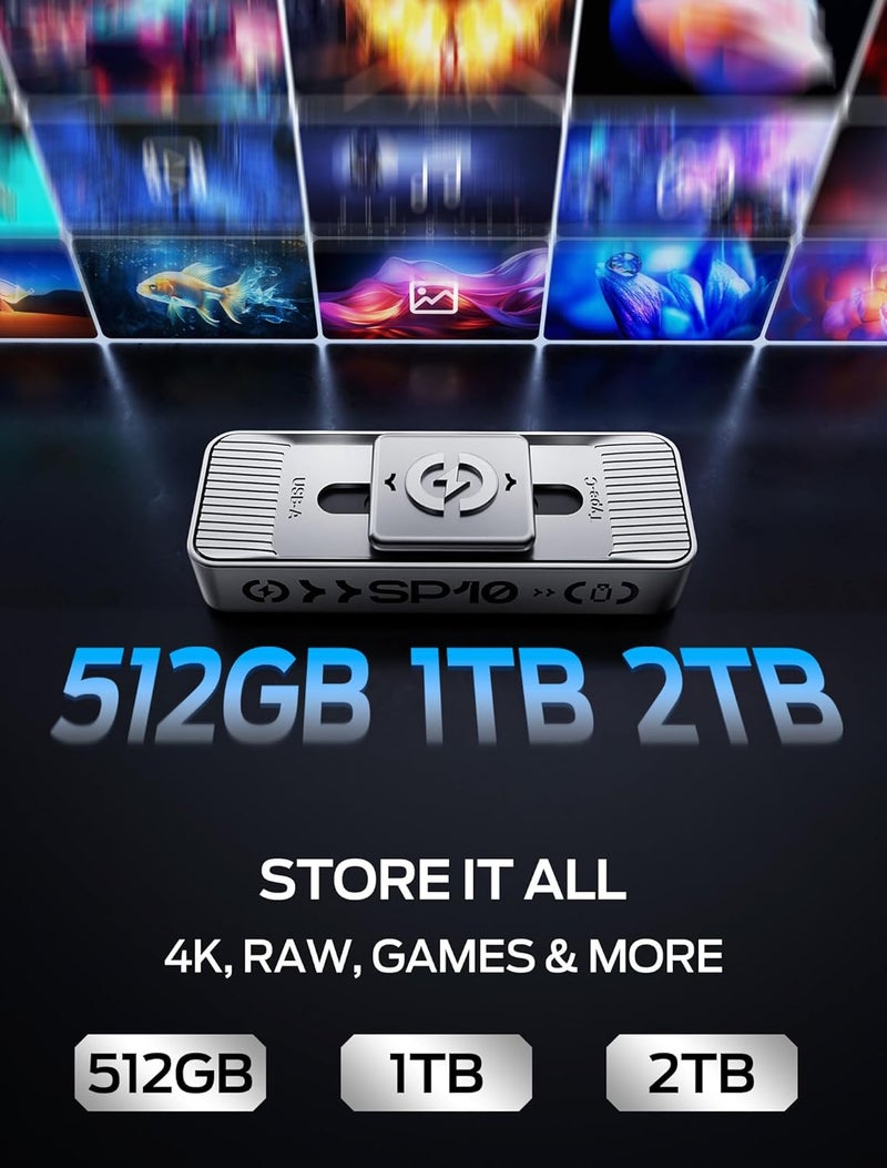 MOVESPEED 512GB High-Speed 1050MB/s Read Pro Solid State Drives - Dual Ports USB 3.2 +Type C for Mac iOS Android Creators & Photographers - Image 5